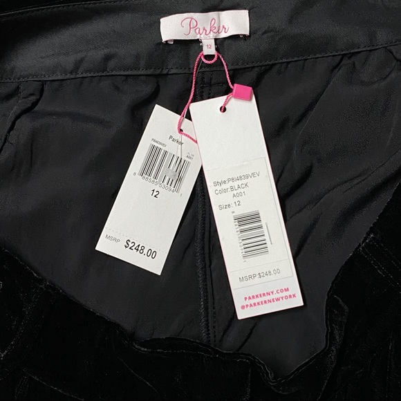 Parker Women's Morgan Velvet Jogger Pants Black New - Picture 4 of 5